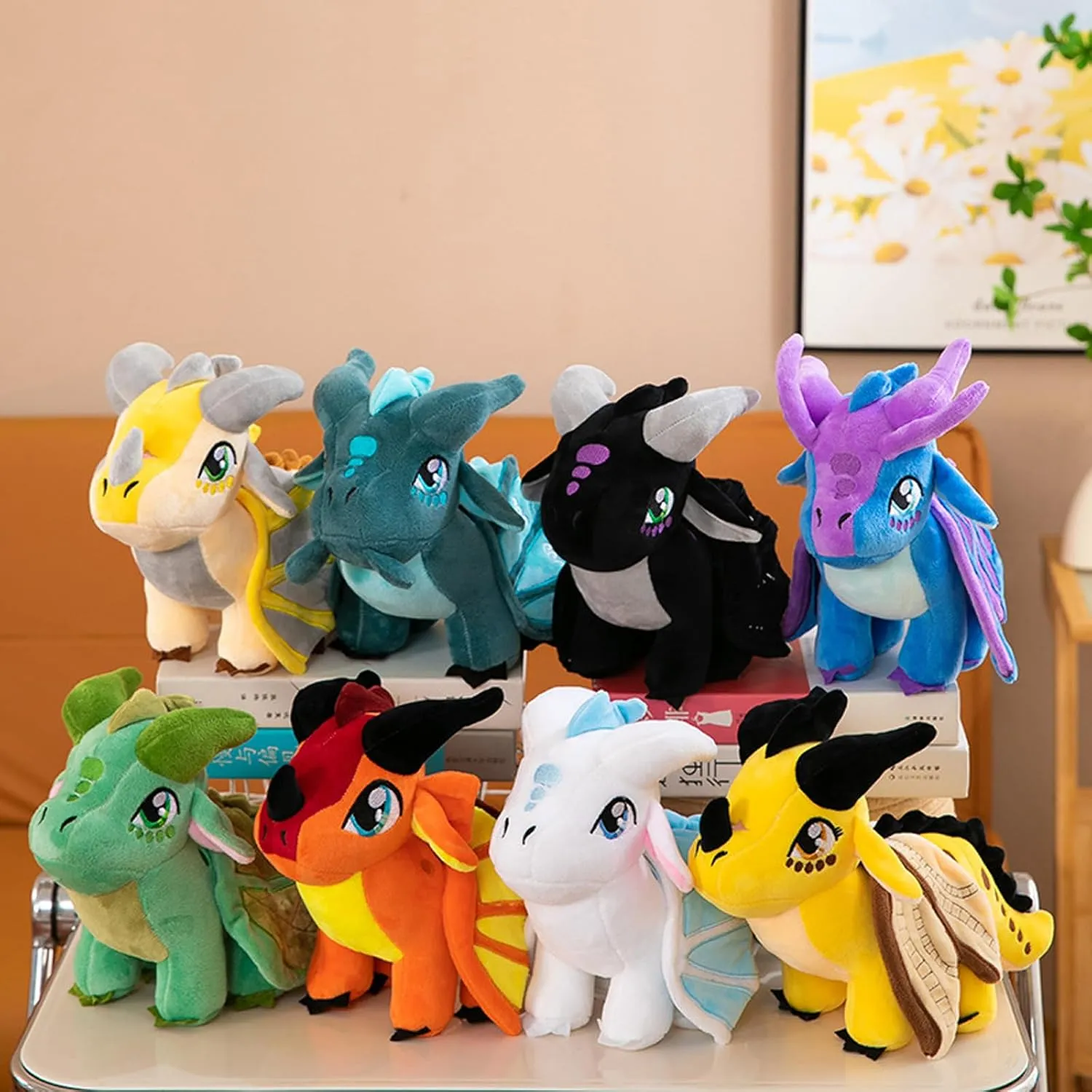 Wings Dragon Plush Toy Wings Unicorn Stuffed Animals Pterosaur Plush Flying Dragon Pillow Flying Uincorn Plushies Gifts for Fans Kids Boys Girls (Green)