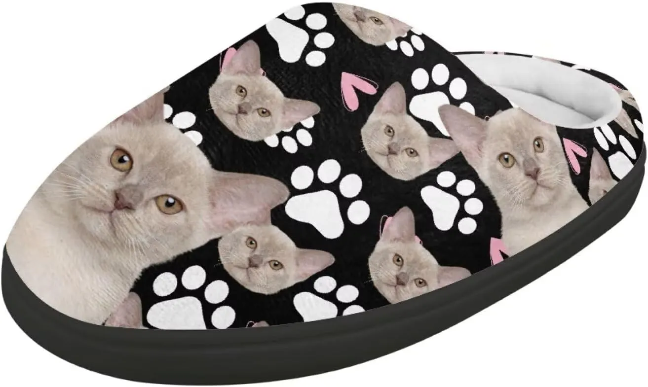 Winter Fluffy Slippers for Girls and Boys, Comfy Warm Scuff Slippers for Walking, Slip On Closed Toe Shoes for Home