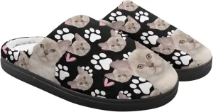 Winter Fluffy Slippers for Girls and Boys, Comfy Warm Scuff Slippers for Walking, Slip On Closed Toe Shoes for Home