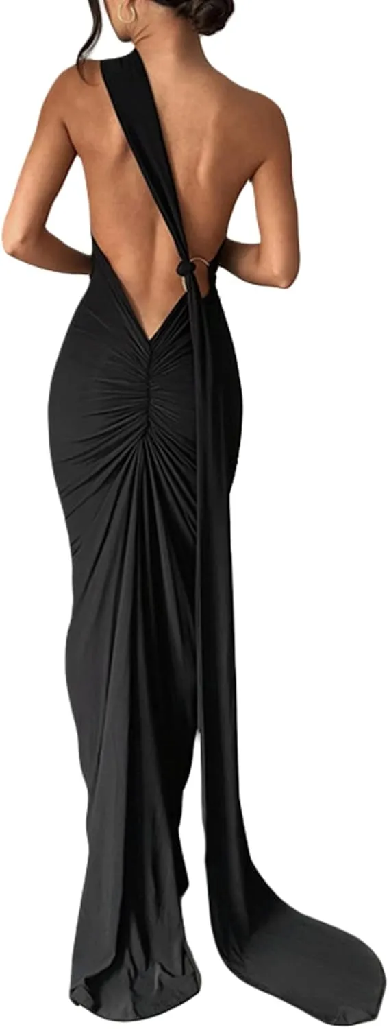 Women Floral Maxi Tube Dress with Scarf Y2k Strapless Sexy Backless Mesh Bodycon Long Dresses Cocktail Sundress
