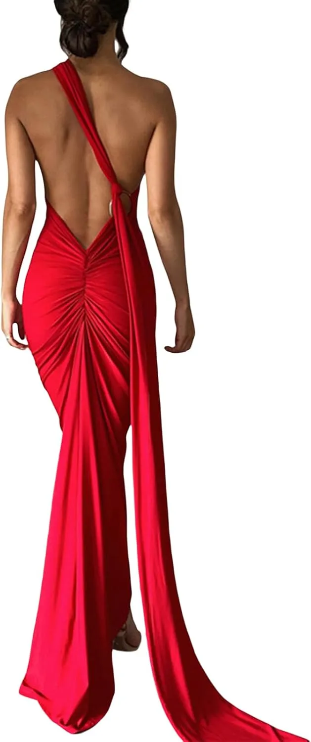 Women Floral Maxi Tube Dress with Scarf Y2k Strapless Sexy Backless Mesh Bodycon Long Dresses Cocktail Sundress