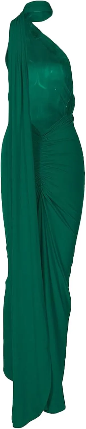 Women Floral Maxi Tube Dress with Scarf Y2k Strapless Sexy Backless Mesh Bodycon Long Dresses Cocktail Sundress