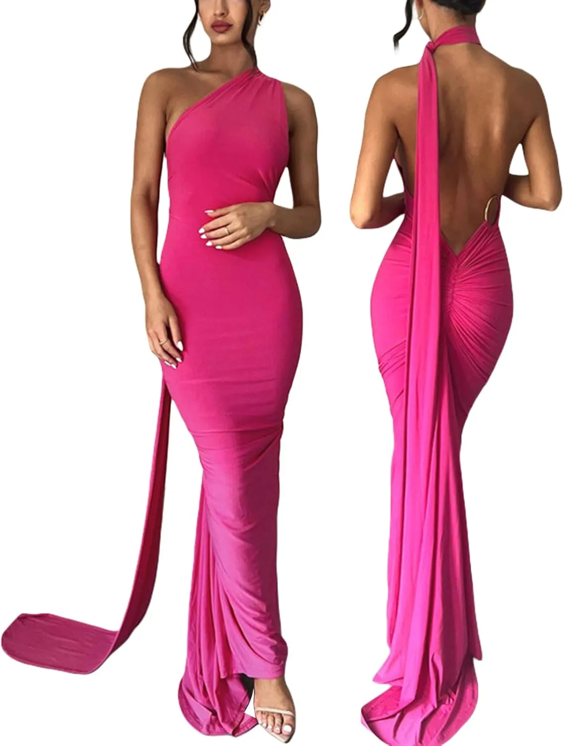 Women Floral Maxi Tube Dress with Scarf Y2k Strapless Sexy Backless Mesh Bodycon Long Dresses Cocktail Sundress