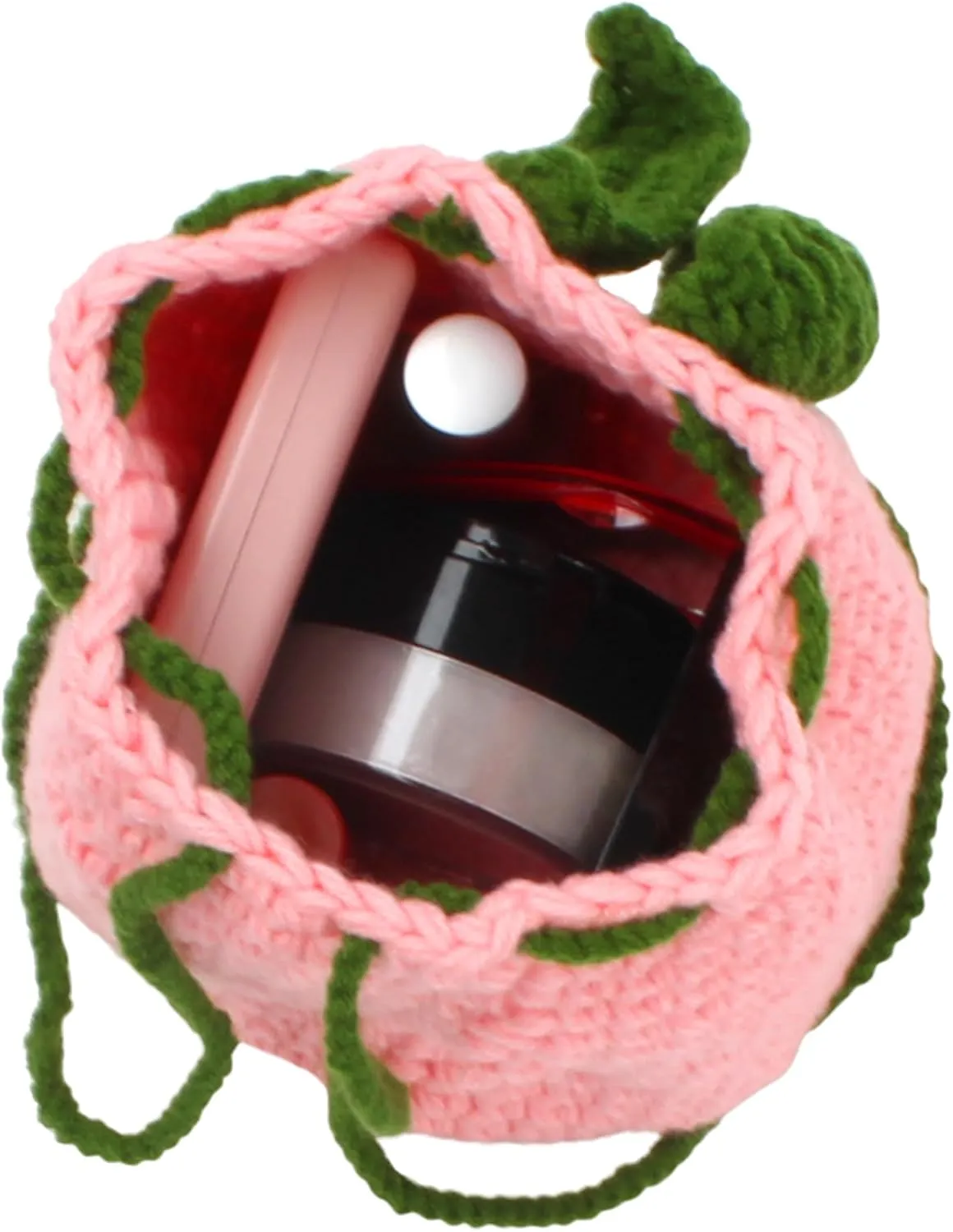 Women Girls Mini Fruit Knitting yarn Crochet Crossbody Shoulder Bag Coin Purse