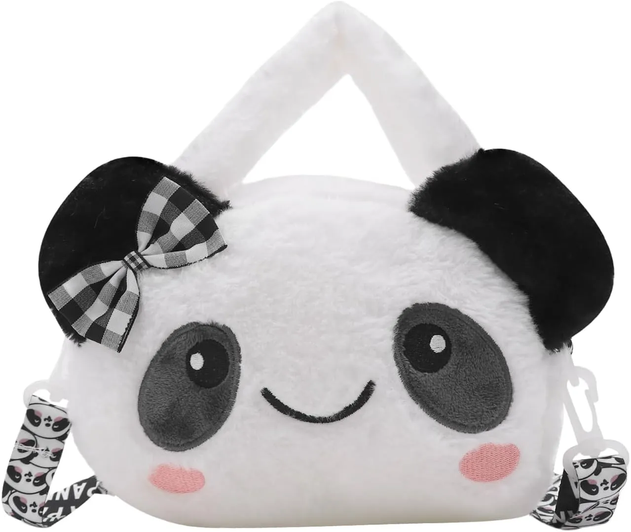 Women Panda Furry Shoulder Bag Plush Handbag Tote Purse Fluffy Crossbody Bag Novelty Wallets for Adults Teen Girls,D#