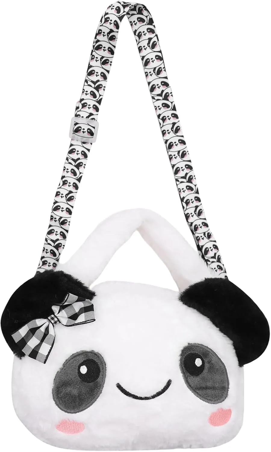 Women Panda Furry Shoulder Bag Plush Handbag Tote Purse Fluffy Crossbody Bag Novelty Wallets for Adults Teen Girls,D#