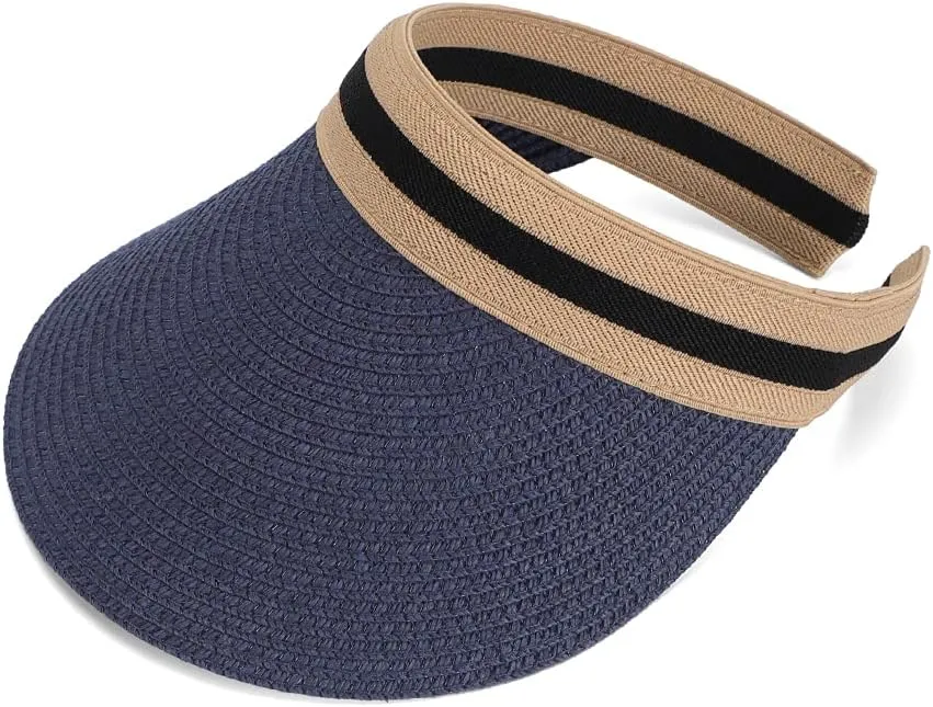 Women Summer Sun Hat Lady's Portable Beach Visor Bowknot Straw Hat