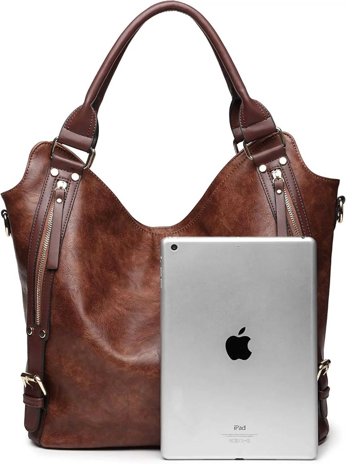 Women Tote Bag Handbags PU Leather Fashion Hobo Shoulder Bags with Adjustable Shoulder Strap