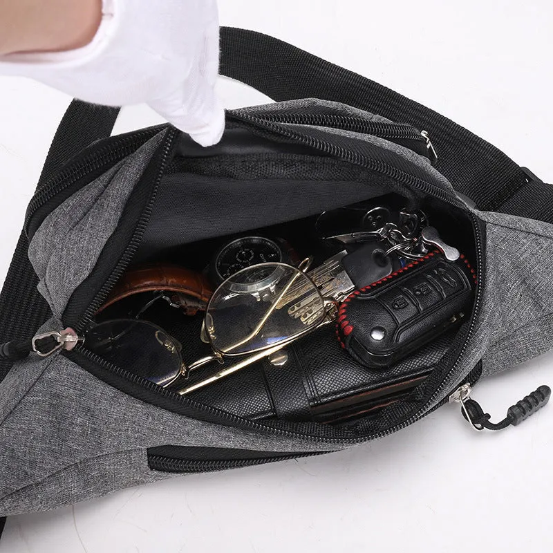 Women's & Men's & Simple Stall Mobile Men's Chest Bags