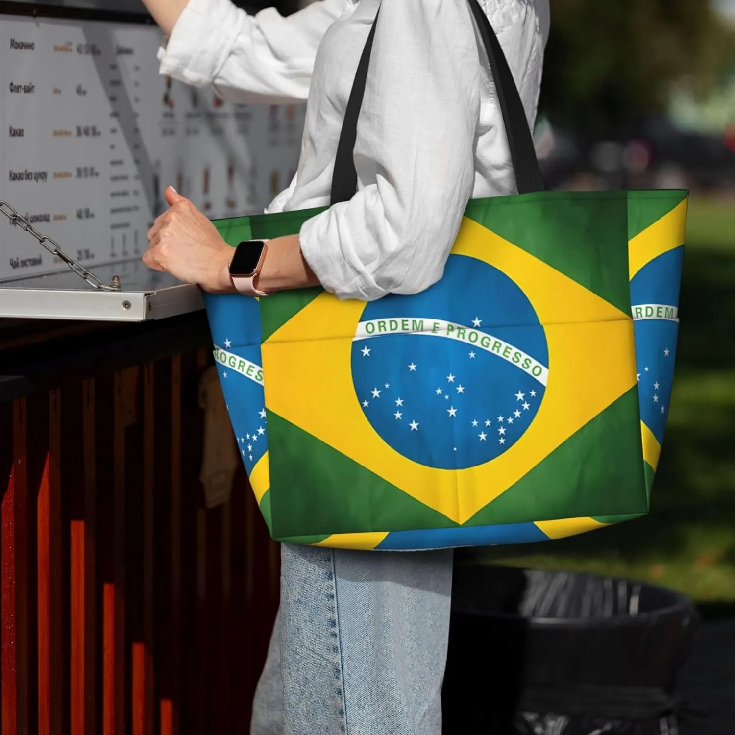 Women's Beach Travel Bags Large Waterproof Tote Bag with Pockets Sandproof Handbag for Beach Gym Vacation