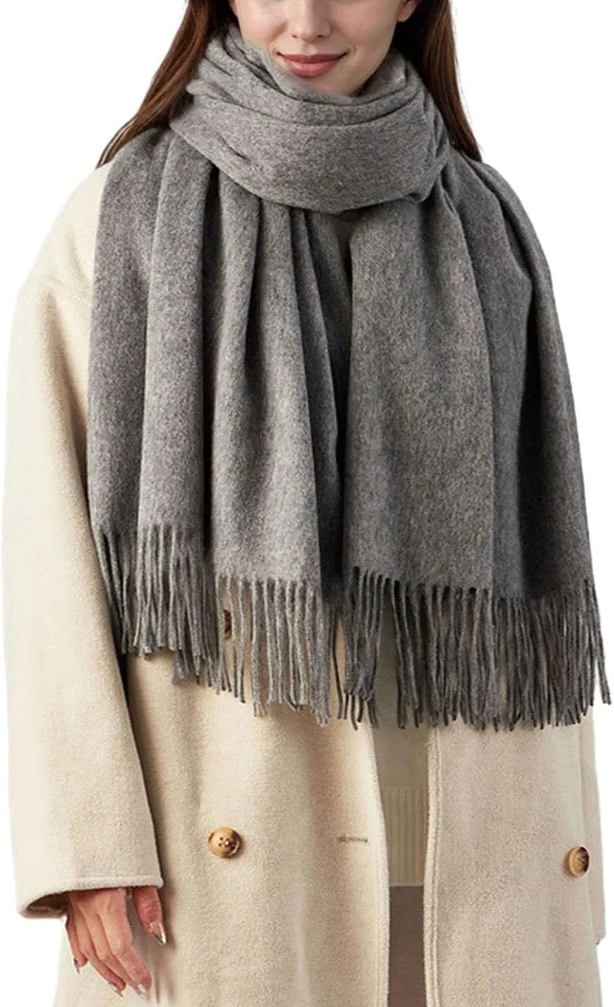 Womens Cashmere Scarf (Baby Alpaca) Large Soft Warm plaid shawls Wraps for Winter Mens Scarves Gifts