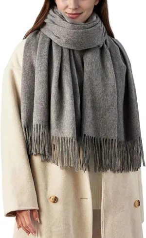 Womens Cashmere Scarf (Baby Alpaca) Large Soft Warm plaid shawls Wraps for Winter Mens Scarves Gifts