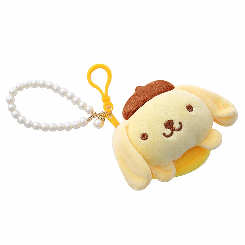 Women's Cute Circle Creative Plush Charm Certificate Coin Purses