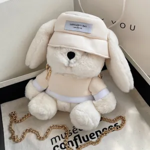 Women's Cute Rabbit Ears Plush Furry Trendy Crossbody Bags