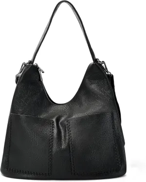 Womens Faux Leather Spacious Tote Bag Adjustable Lightweight Multi Angle Design Shoulder Bag for Daily Use
