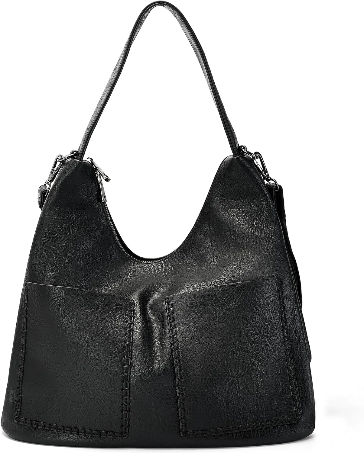 Womens Faux Leather Spacious Tote Bag Adjustable Lightweight Multi Angle Design Shoulder Bag for Daily Use