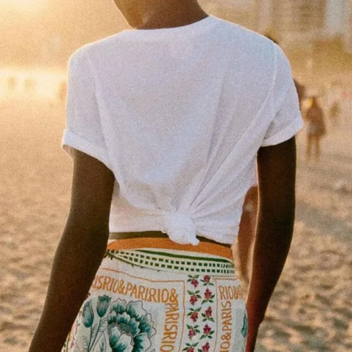 Womens Floral T Shirts Casual Boho Summer Tee Short Sleeve Oversized Beach Outfits Matching Wrap Mini Skirt