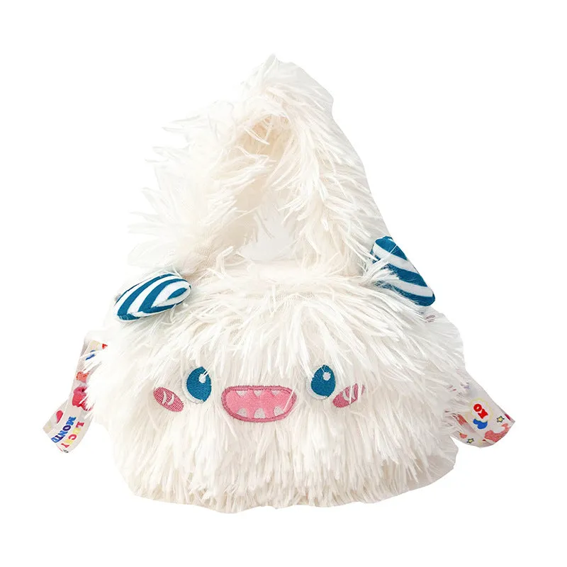 Women's Heart Cartoon Monster Cute Veet Cell Shoulder Bags