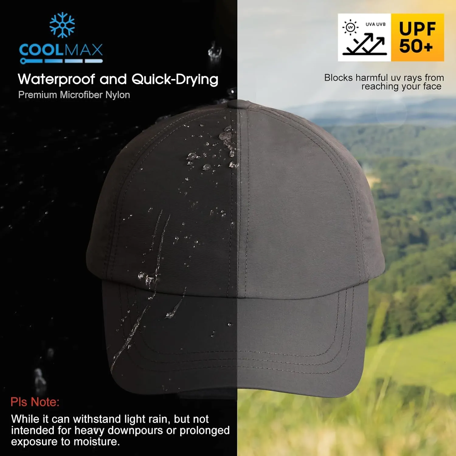 Women's High Ponytail Messy Bun Packable Unstructured Baseball Cap Oversized L XL XXL UV 50 Sun Running Hat