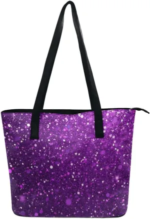 Women's Large Capacity Handbag, Lightweight Compartment and Open Pocket Tote Bag with Zipper for Work