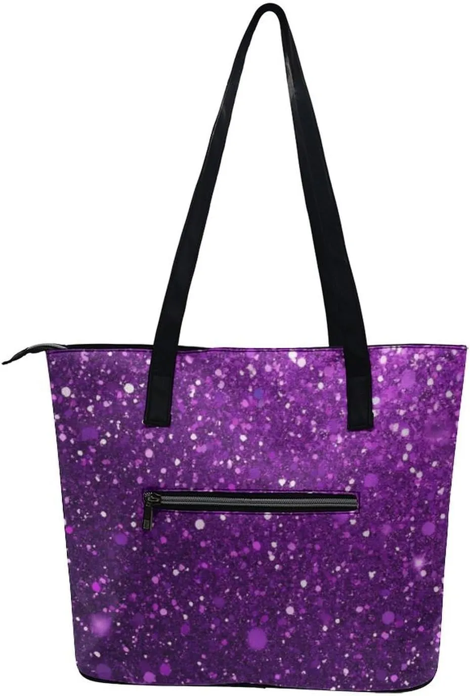 Women's Large Capacity Handbag, Lightweight Compartment and Open Pocket Tote Bag with Zipper for Work