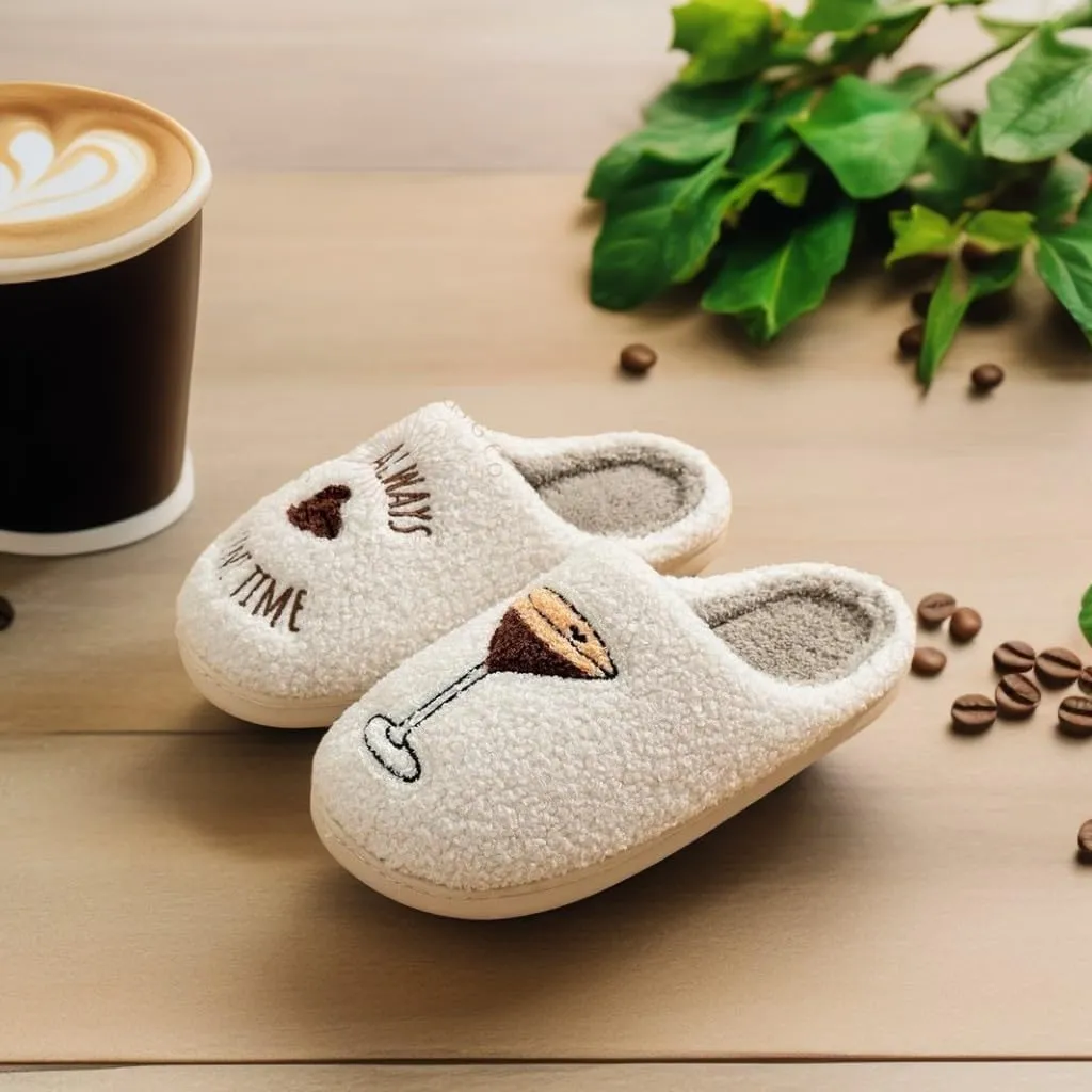 Womens Mens Cute Flowers Slippers Retro Memory Foam Cartoon Comfort Slippers Fuzzy Warm Plush Couple House Shoes