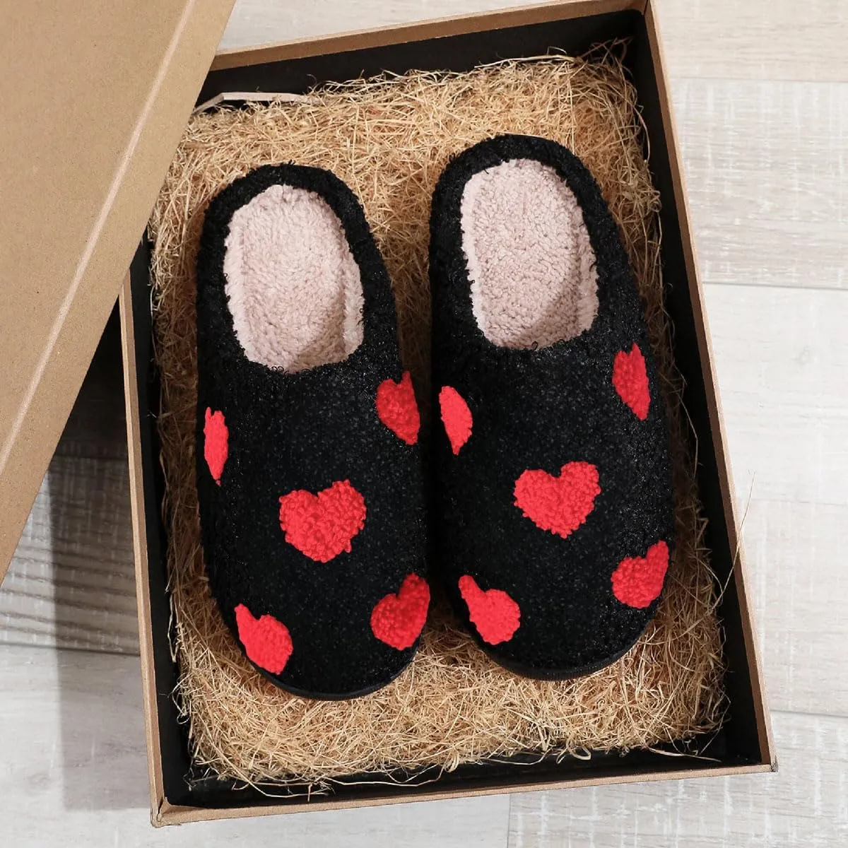 Womens Mens Dachshund Slippers Cute Dog Cartoon Bow Slippers Fuzzy Warm Plush Couple House Shoes