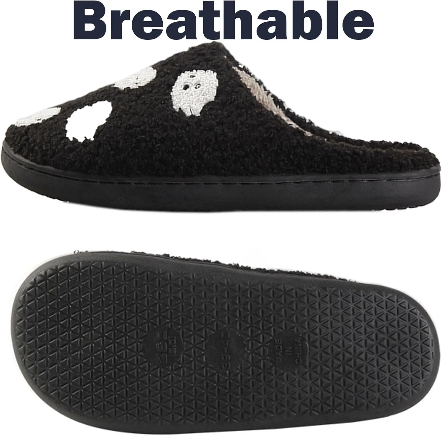 Womens Mens Slippers Retro Memory Foam Cute Cartoon Plush Fluffy Warm Fur Lined slippers Indoor House Home Winter Shoes