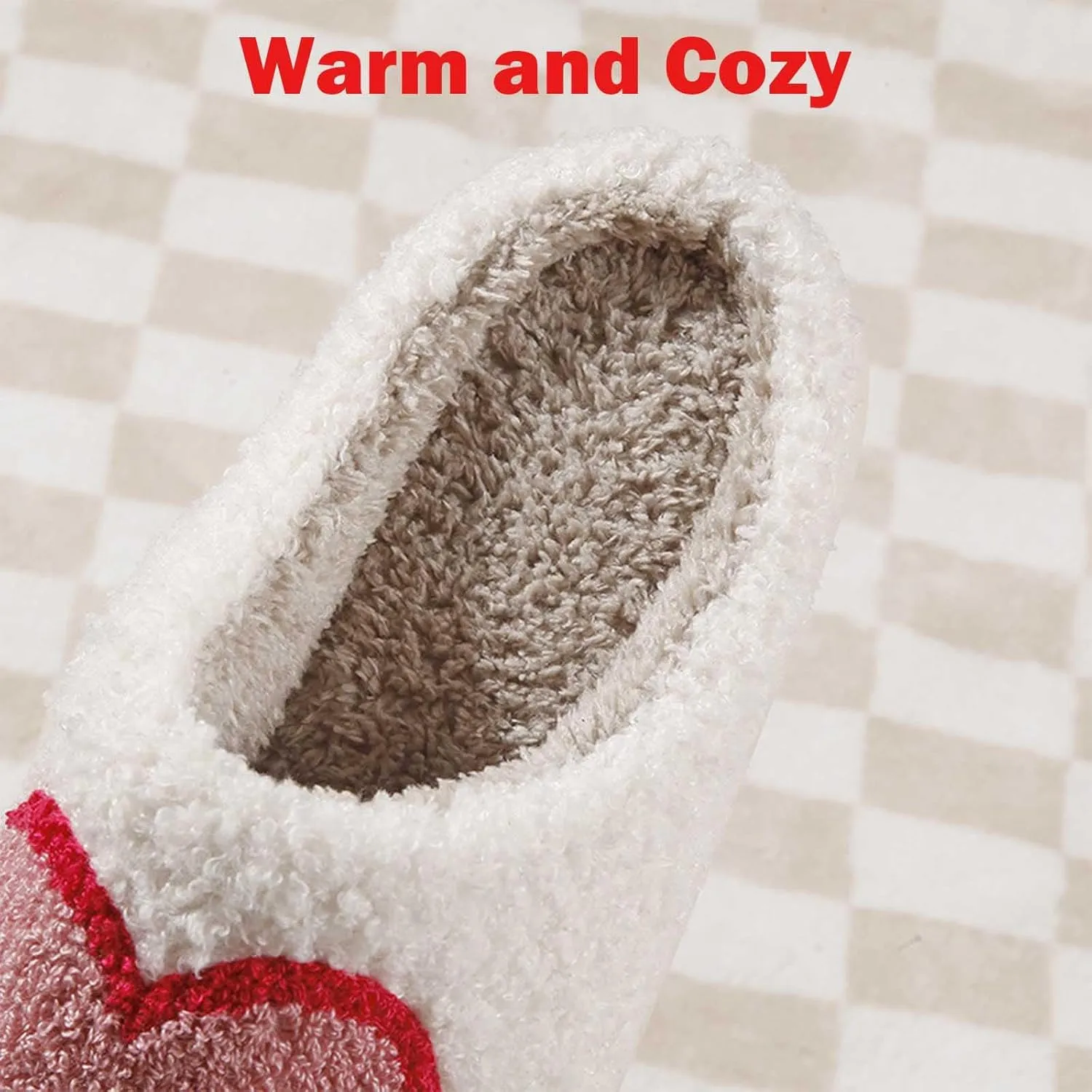 Womens Mens Slippers Retro Memory Foam Cute Cartoon Plush Fluffy Warm Fur Lined slippers Indoor House Home Winter Shoes