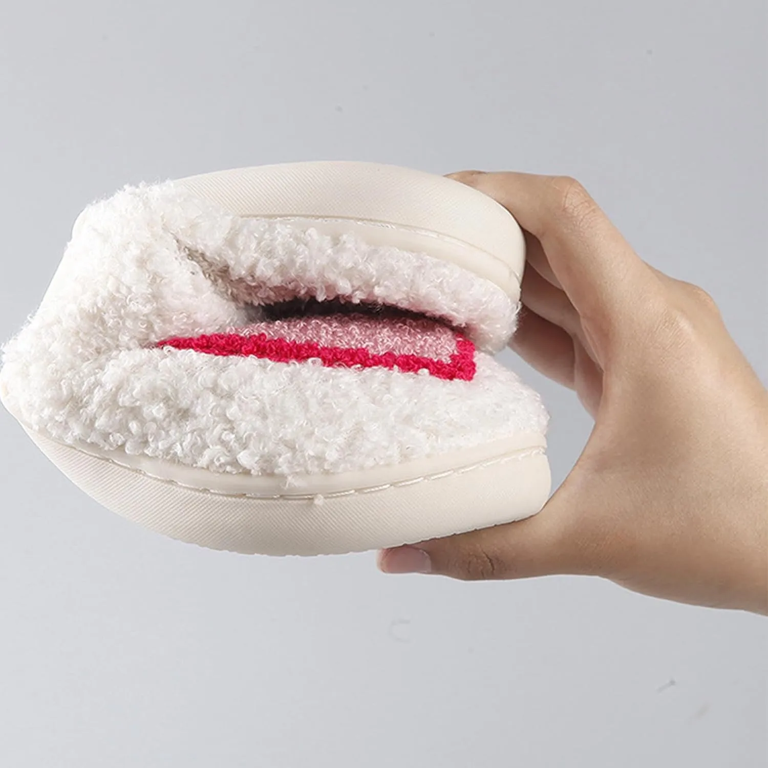 Womens Mens Slippers Retro Memory Foam Cute Cartoon Plush Fluffy Warm Fur Lined slippers Indoor House Home Winter Shoes