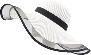 Womens Mens Wide Brim Straw Panama Hat Beach Sun Hat Summer Wide Brim Straw Roll up Hat Fisherman's UPF 50