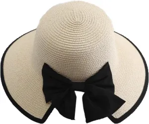 Womens Mens Wide Brim Straw Panama Hat Beach Sun Hat Summer Wide Brim Straw Roll up Hat Fisherman's UPF 50
