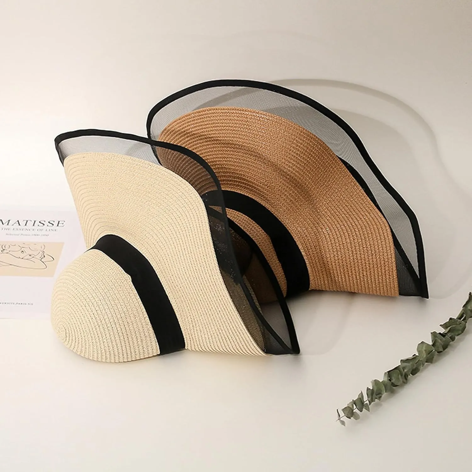 Womens Mens Wide Brim Straw Panama Hat Beach Sun Hat Summer Wide Brim Straw Roll up Hat Fisherman's UPF 50