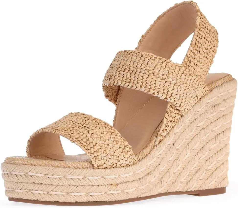 Women's Platform Sandals Wedge Ankle Strap Open Toe Sandals