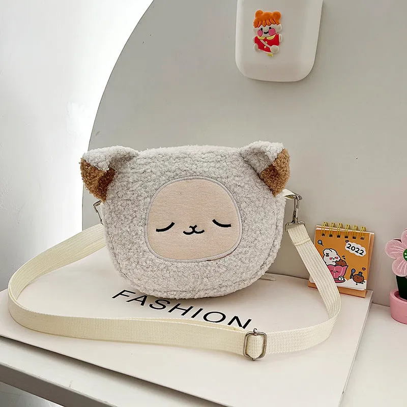 Women's Pouch Cartoon Mobile Cute Round Zipper Bags