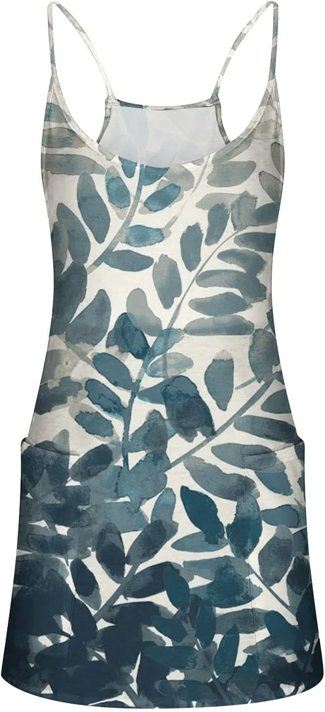 Womens Summer Dresses 2025 Trendy Boho Floral Print Cute Sundress Oversized Sleeveless Sexy Beach Vacation Mini Dress