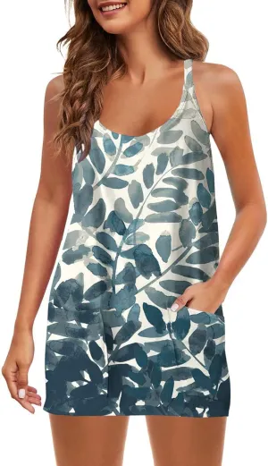 Womens Summer Dresses 2025 Trendy Boho Floral Print Cute Sundress Oversized Sleeveless Sexy Beach Vacation Mini Dress