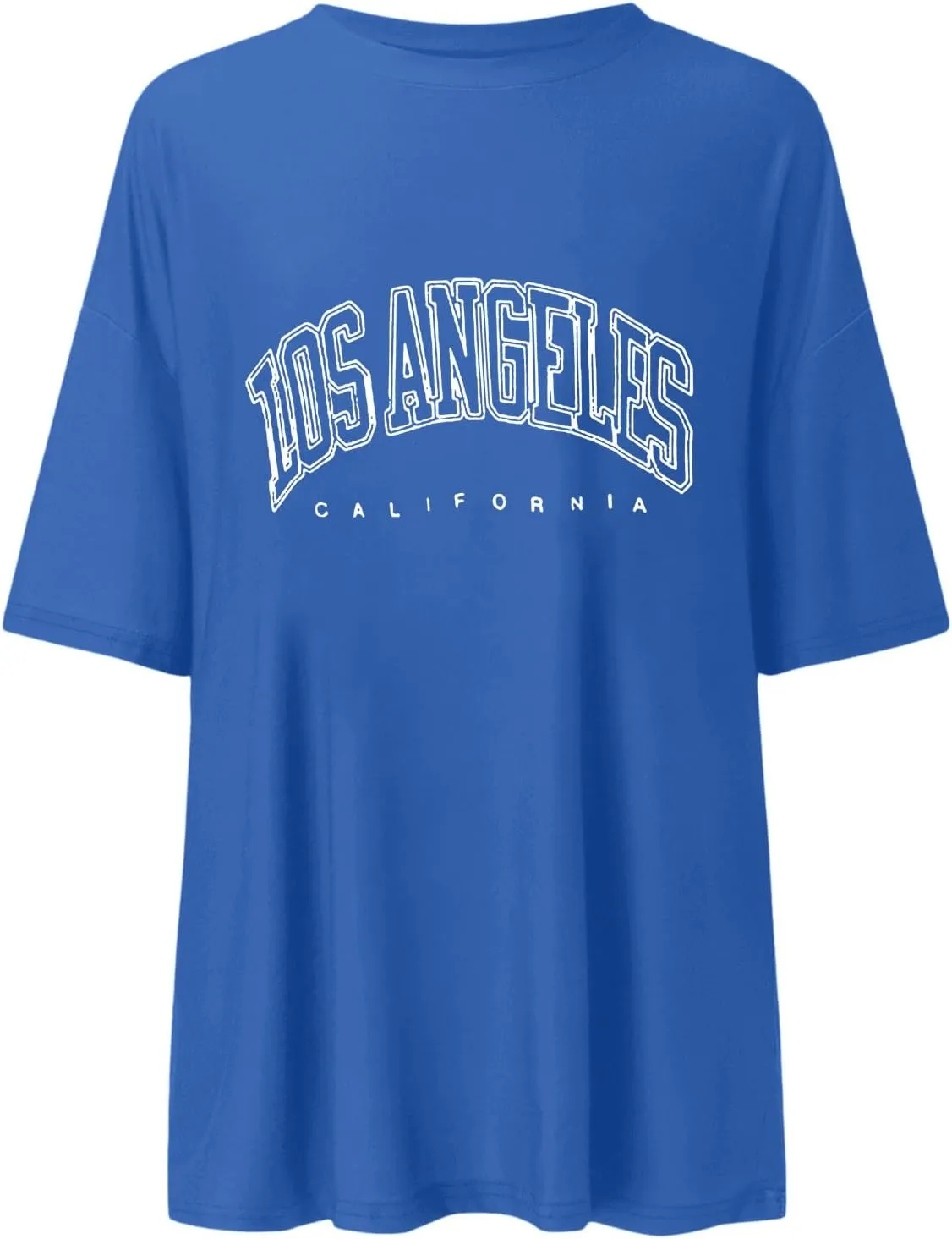 Women's Summer Los Angeles California T Shirts for Women Trendy Going Out Loose Fit Running Tops Casual Half Sleeve