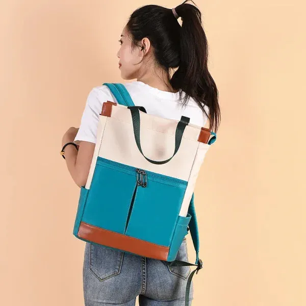 Women's Waterproof Oxford Backpack - Large Fashion Schoolbag for Teenagers & Travel
