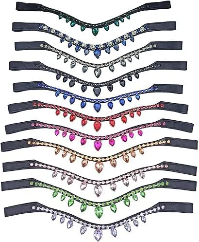 Wonder Wish Leather Horse Browband | Stunning Crystals & Leather Browband
