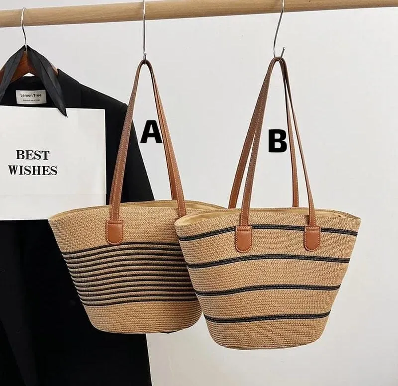 Woven beach bag