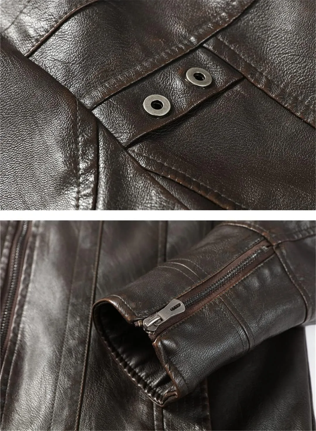 Wvapzxx Motorcycle Leather Jackets Men Classic Slim Fit Suede Jacket Casual Outwear