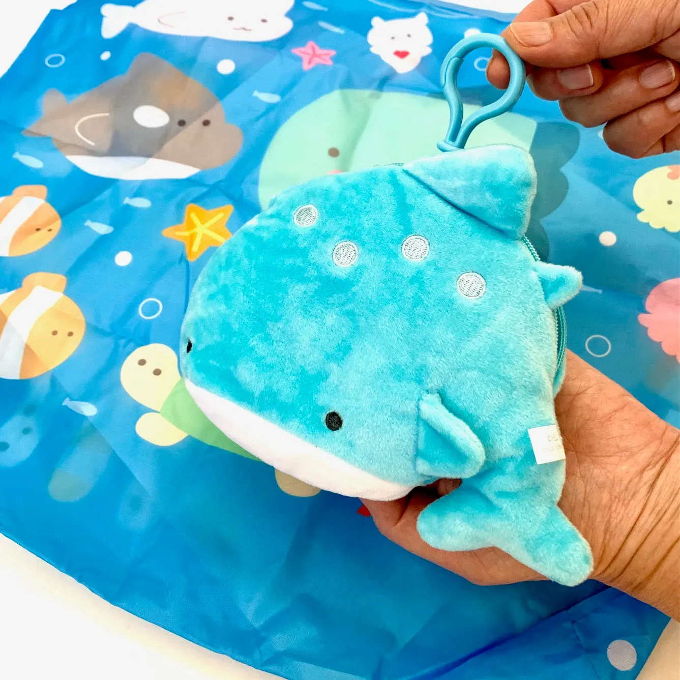 X 63238 Sea Life Reusable Eco Bag/Plush-DISCONTINUED
