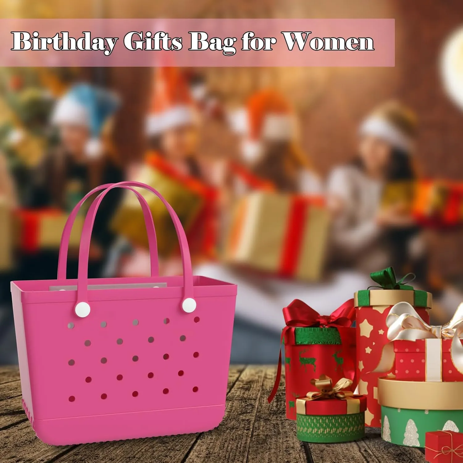 X-Large Rubber Beach Bag Tote Bag with Waterproof Zipper Inner Bag, Washable Durable Tote Bag Storage bags