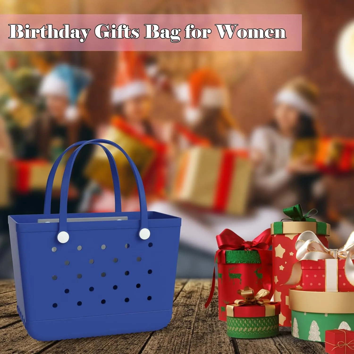 X-Large Rubber Beach Bag Tote Bag with Waterproof Zipper Inner Bag, Washable Durable Tote Bag Storage bags