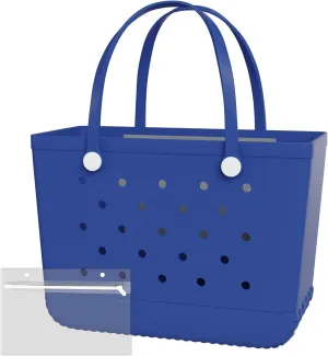 X-Large Rubber Beach Bag Tote Bag with Waterproof Zipper Inner Bag, Washable Durable Tote Bag Storage bags