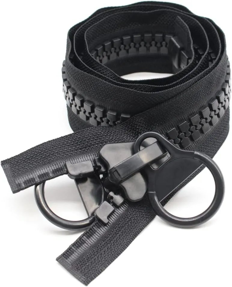 YaHoGa #20 250cm Super Large Plastic Zipper Double Sliders Double Sided Puller Huge Separating Zipper for Tent, DIY, Sewing, Crafts, Bags, Tents, Boat, Cover, Canvas (DP)