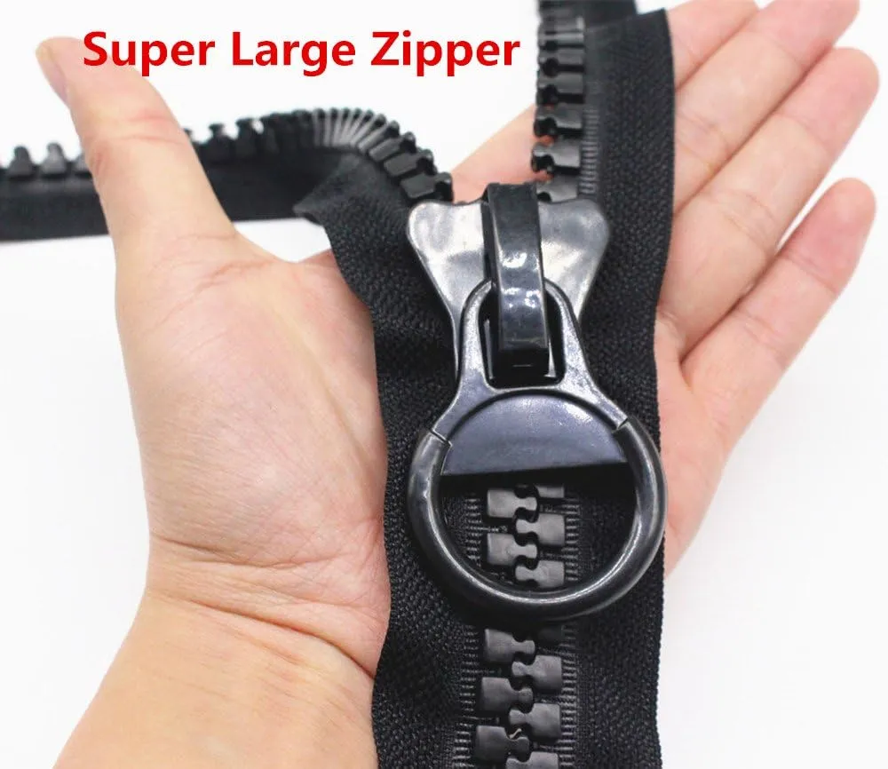 YaHoGa #20 250cm Super Large Plastic Zipper Double Sliders Double Sided Puller Huge Separating Zipper for Tent, DIY, Sewing, Crafts, Bags, Tents, Boat, Cover, Canvas (DP)