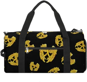 Yellow Sarcoma Cancer Awareness Angel Sports Gym Bag for Men Women Travel Duffel Bag with Shoulder Strap