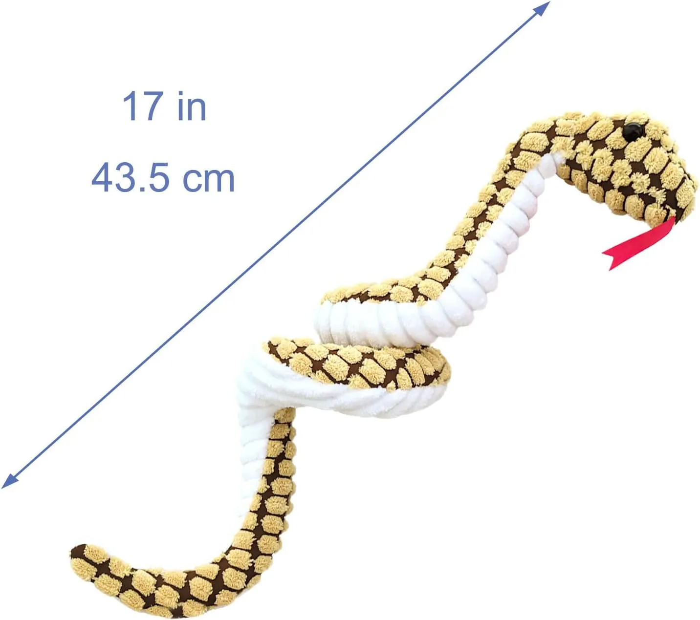 Yellow Snake Plush Stuffed Animal Toy, Soft Cuddly Plushie Hugger Toy for Boys & Girls, Gifts for Kids or Girlfriend, 17 Inches